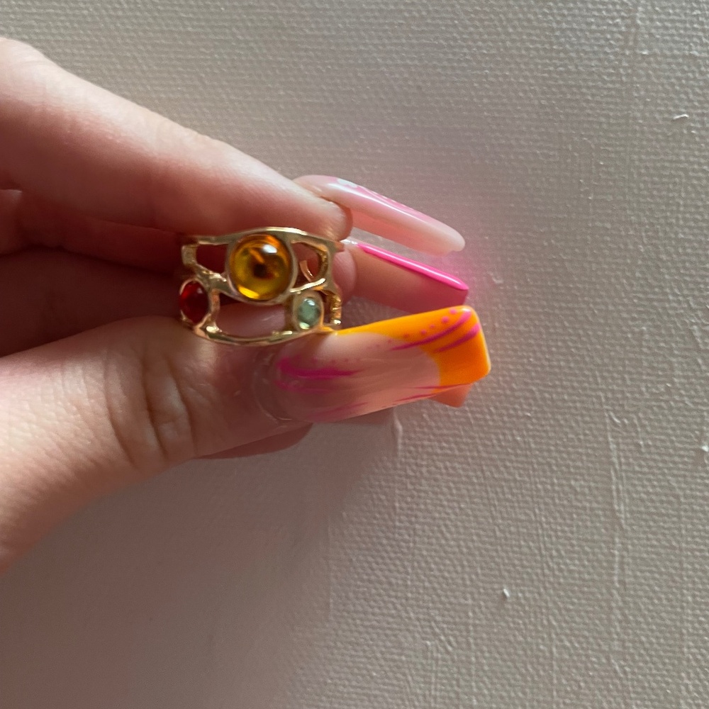 Handmade tarnish proof gold ring made by me